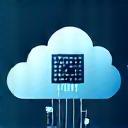 Icon showing cloud based neural network training